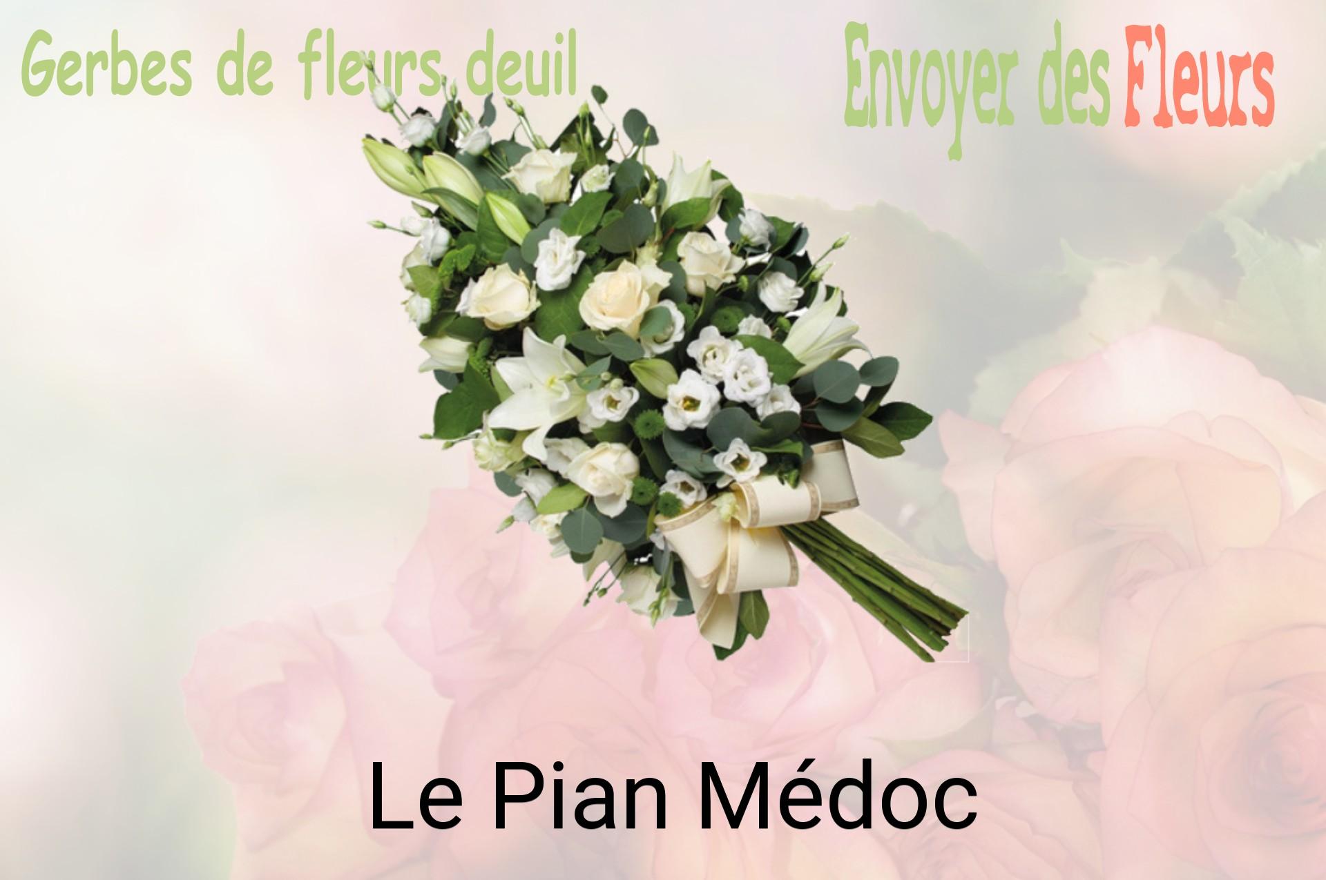 Gerbe de fleurs de deuil livrée à Le Pian-Médoc